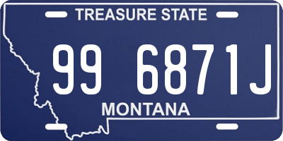 MT license plate 996871J