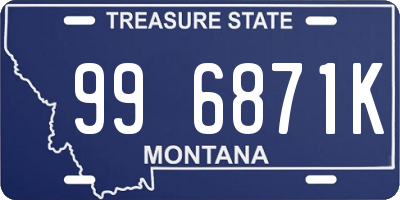 MT license plate 996871K