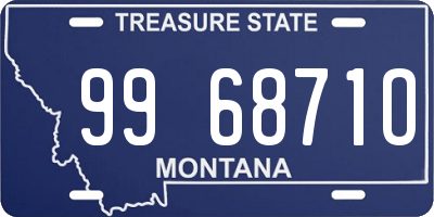 MT license plate 996871O