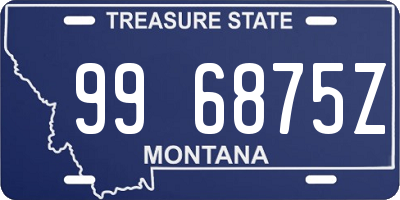 MT license plate 996875Z