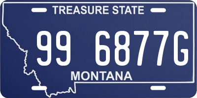 MT license plate 996877G