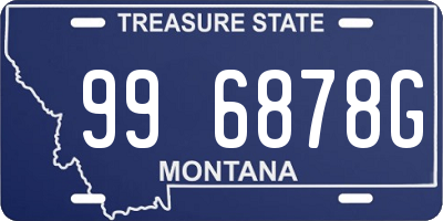 MT license plate 996878G