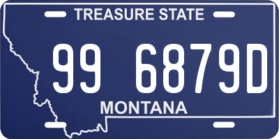 MT license plate 996879D