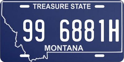 MT license plate 996881H