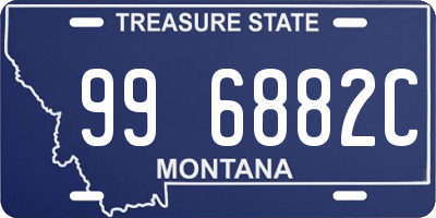 MT license plate 996882C