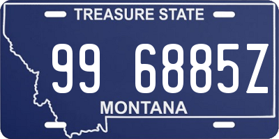 MT license plate 996885Z