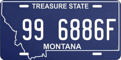 MT license plate 996886F