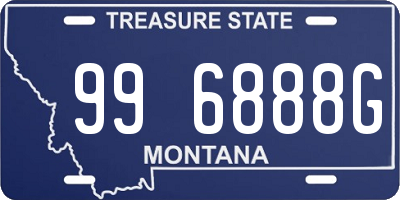 MT license plate 996888G