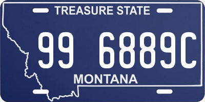 MT license plate 996889C