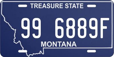 MT license plate 996889F