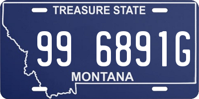 MT license plate 996891G