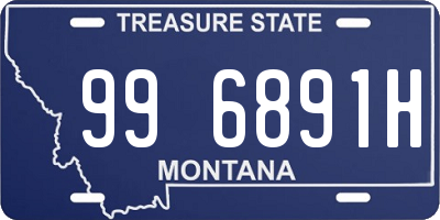 MT license plate 996891H