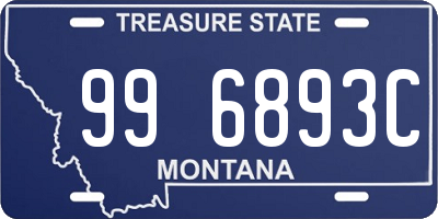 MT license plate 996893C
