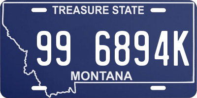 MT license plate 996894K