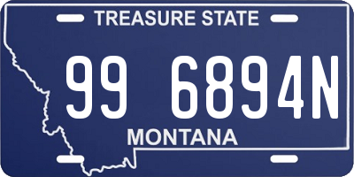 MT license plate 996894N