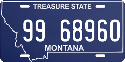 MT license plate 996896O