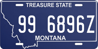 MT license plate 996896Z