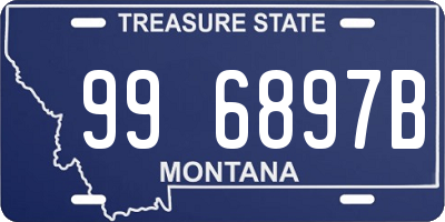 MT license plate 996897B