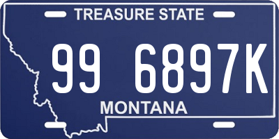 MT license plate 996897K