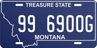 MT license plate 996900G