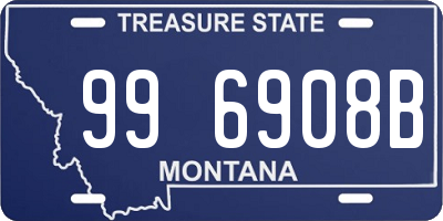 MT license plate 996908B