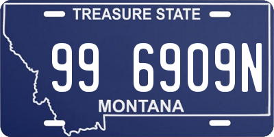 MT license plate 996909N