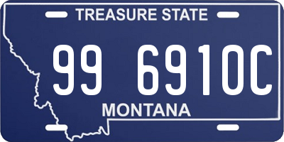 MT license plate 996910C