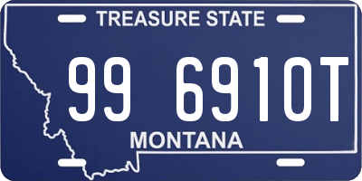 MT license plate 996910T