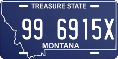 MT license plate 996915X