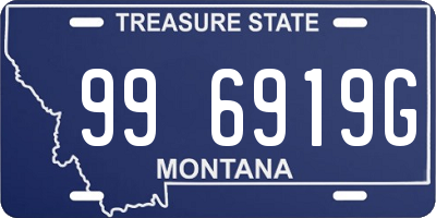 MT license plate 996919G