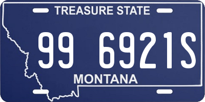 MT license plate 996921S