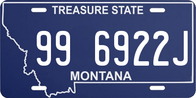 MT license plate 996922J