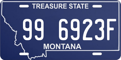 MT license plate 996923F