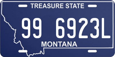 MT license plate 996923L