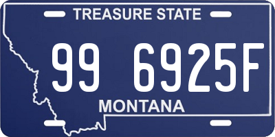 MT license plate 996925F