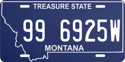 MT license plate 996925W