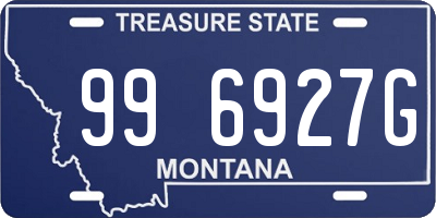 MT license plate 996927G