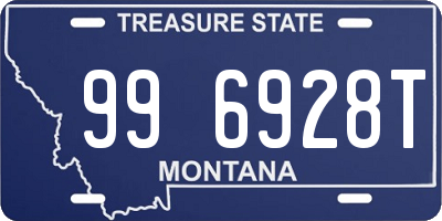 MT license plate 996928T