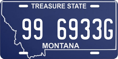 MT license plate 996933G