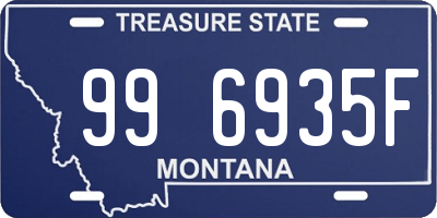 MT license plate 996935F