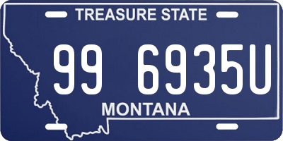 MT license plate 996935U