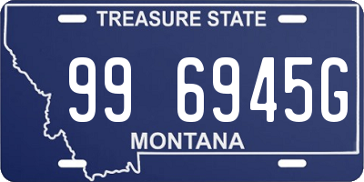 MT license plate 996945G