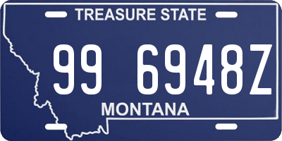 MT license plate 996948Z