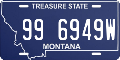 MT license plate 996949W