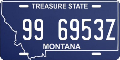 MT license plate 996953Z