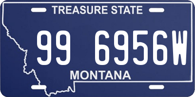 MT license plate 996956W