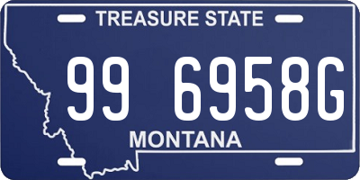 MT license plate 996958G