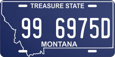 MT license plate 996975D