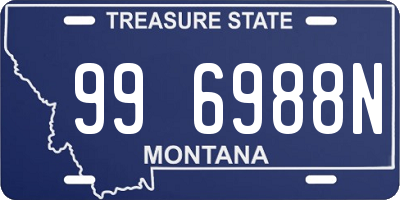 MT license plate 996988N