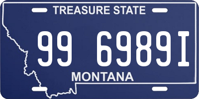 MT license plate 996989I